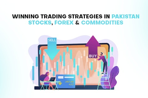 A professional trader analyzing forex, stocks, and commodities charts on multiple screens, symbolizing Pakistan’s evolving trading strategies in 2025.